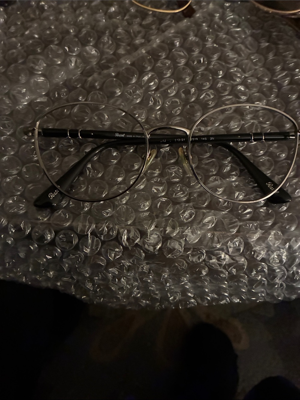 Vintage persol Classic Round Metal Frame Glasses - Black
